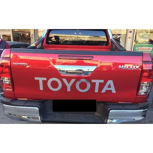 Oto Sticker Toyota Arka Kasa Kapak Yazısı 95Cm Krom Nikel Renk