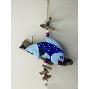 Kütükte Balık Dekoratif Duvara Asılabilir-Balkon-Oda Süsleme Dekoru 2 ADET