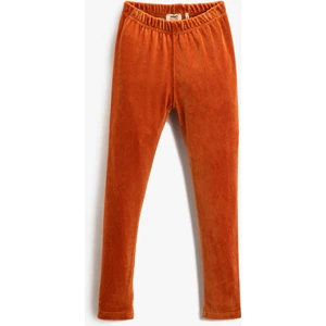 Kadife Tayt Basic Beli Lastikli