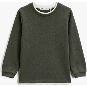 Basic Okul Sweatshirt Bisiklet Yaka