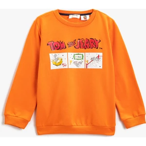 Koton Tom ve Jerry Baskılı Lisanslı Sweatshirt Uzun Kollu
