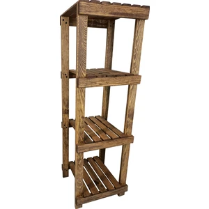 Ahşap Banyo Düzenleyici 4 Raflı I Organizer Havluluk