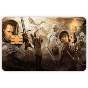 Quart Aksesuar 4 Adet Yüzüklerin Efendisi Kart Kaplama Sticker Kart Etiketi