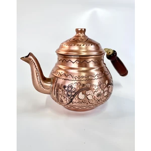 Bakır El İşlemeli Semaver Demliği 1,25 lt