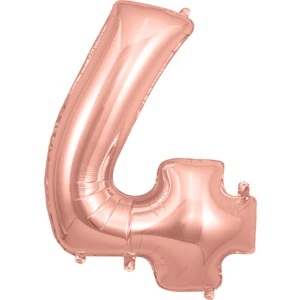 Deniz Party Store 16 " Inç 40 cm Folyo Balon Rose Gold 4 Rakamı