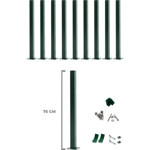 Panel Çit Direği 75 cm Aksesuarlı (10 Adet)