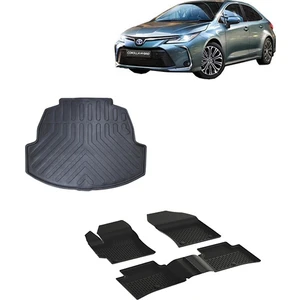 Toyota Corolla Sedan 2019 ve  Sonrası Sahler 4.5d Paspas Rizline 3D Bagaj Havuzu Set