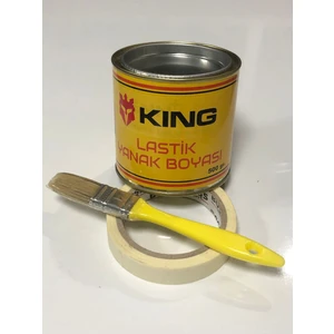 Net Oto Market Kıng Lastık Yanak Boyası+Şerit Bant+Uygulama Fırçası 500GR