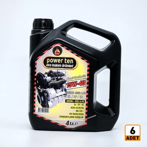 15W40 Motor Yağı 4 Litre 6 Adet ( Üretim Yılı: 2022 )