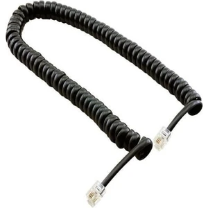 Telefon Ahize Spiral Siyah Kordon Kablosu En Parlak