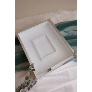 Verda Çerçeve 
40 x 50 cm Gümüş Pleksi Kaplı Fotoğraf Bölümlü! Gül Anı Çerçevesi Gül Kutusu