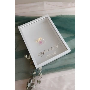 Verda Çerçeve 
30 x 40 cm LEDLİ Beyaz Gül Anı Çerçevesi! Fotoğraf Çerçevesi! Gül Anı Çerçevesi-Hkm Ticaret