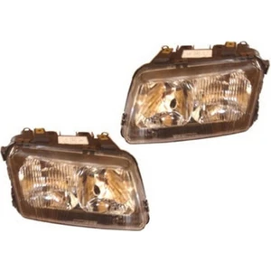 1997 - 2000 Audi A3 Modifiye Far Lambası Sağ - Sol Set 2 Parça Elektrikli - Manuel Siyah (H7 - H1)(Tyc)