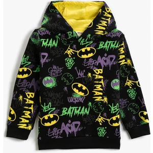 Batman Baskılı Lisanslı Kapüşonlu Sweatshirt