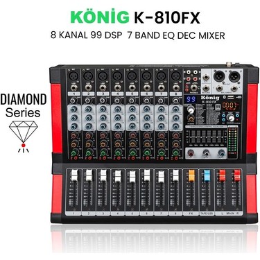 König K-810 Fx 8 Kanal 7 Band Equalizer 99 Dsp Effect Fiyatı