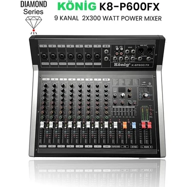kingrecipe König K-808FX 8 Kanal Deck Ses Mikseri - KNG-K808FX