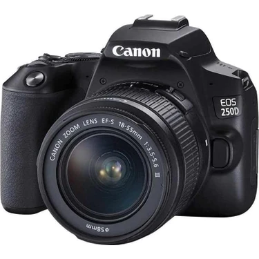 Canon Eos 250D + Ef-S 18-55MM F/3.5-5.6 Dc Iıı Fotoğraf Makinesi (Canon Eurasia