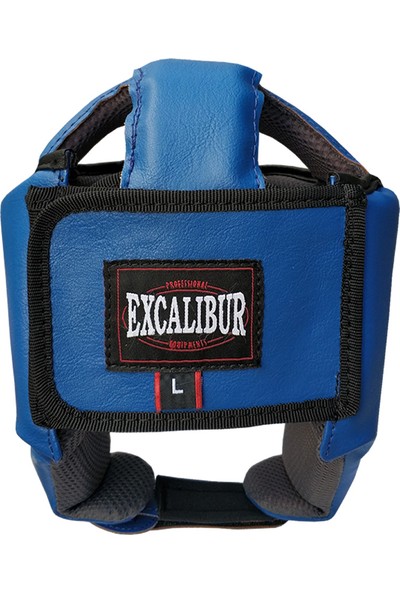 Excalibur Açık Müsabaka Kaskı Boks Kickboks Kafa Koruyucu Mavi