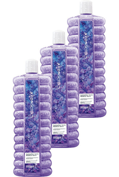 Avon Senses Lavender Calm Lavanta Kokulu Banyo Köpüğü 1 Lt. Üçlü Set