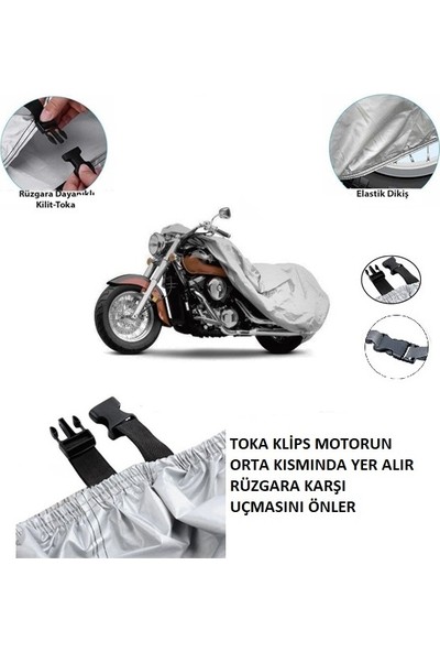 Wovex Bajaj Dominar 250 D Motosiklet Brandası Topcase Arka Çanta Uyumlu Branda Örtü