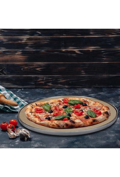 Cadac Nem Alma Özellikli , 300CC Isıya Dayanıklı Pizza Taşı 25CM (Safari Chef 30 ve Tüm Fırınlar ile Uyumlu)
