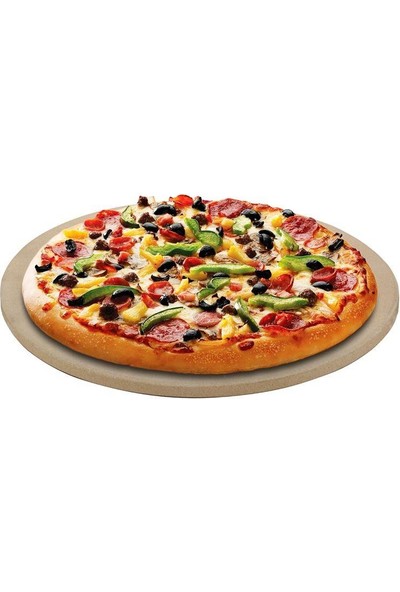Cadac Nem Alma Özellikli , 300CC Isıya Dayanıklı Kulplu Pizza Taşı 25CM ( Safari Chef 30 ve Tüm Fırınlar ile Uyumlu)