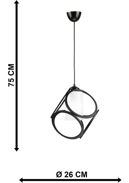 Aydın Tekli Avize Siyah Beyaz Akrilik indirimleri