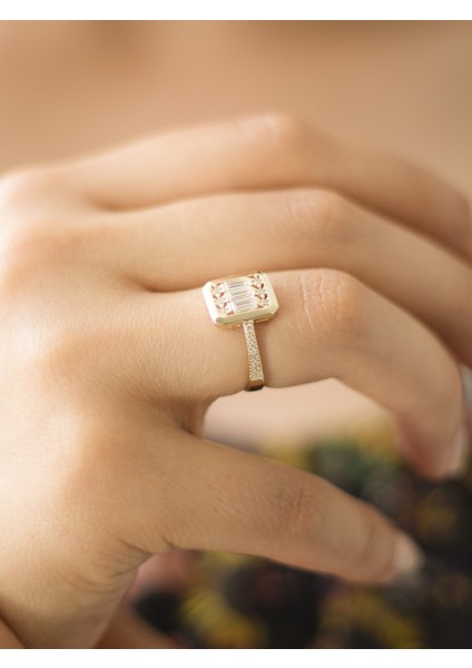 14 Ayar Altın Baget Yüzük modelleri