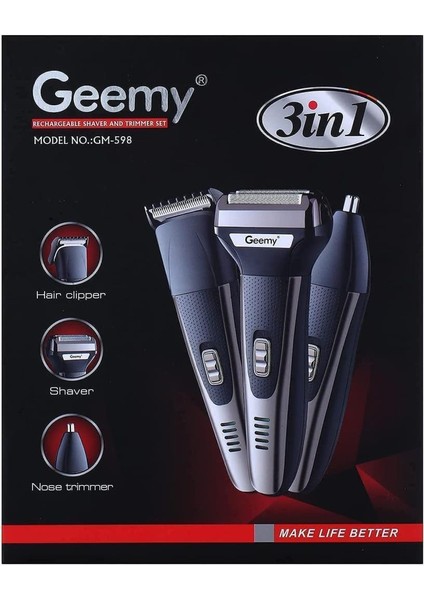 Elektrikli Tıraş Makinesi 3'ü 1 Arada Çok Işlevli indirimleri