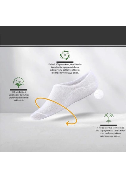 Kadın 6'lı Pamuklu Sneakers Çorap