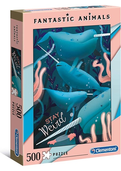 - 35070 - Fantastic Animals Yetişkin Puzzle - Narwhal - 500 Parça