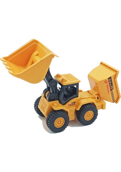 Kepçe Dozer Seti Hareketli Aparatlı Sürtmeli Özellikli Oyuncak Kepçe ve Dozer Seti 19CM.