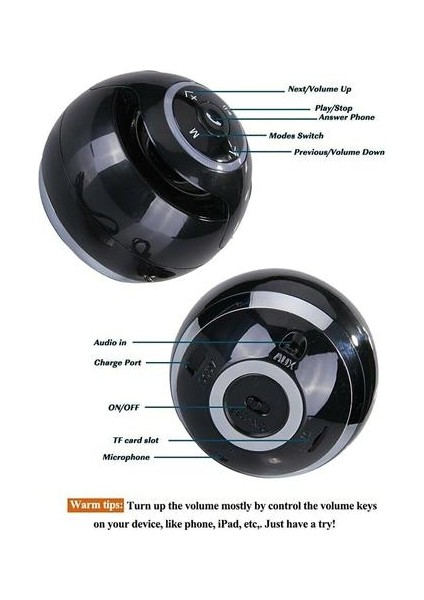 Siyah Bluetooth Renkli LED Müzik Hoparlör (Yurt Dışından) modelleri