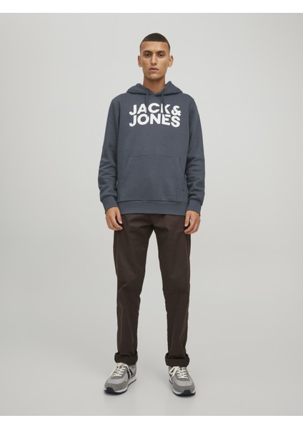 Jjecorp Logo Sweat Hood Noos - Reg/l Print/white-12152840