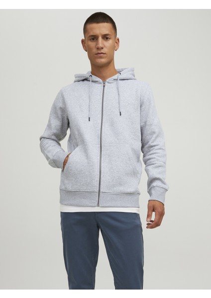 Düz Renk Fermuarlı Sweatshirt-12210830