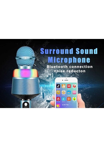 Bluetooth Kablosuz Mikrofon Mic USB Mini Home Ktv Müzik Professiona İçin Hoparlör Player Şarkı Kaydedici Mic (Yurt Dışından) fırsatları