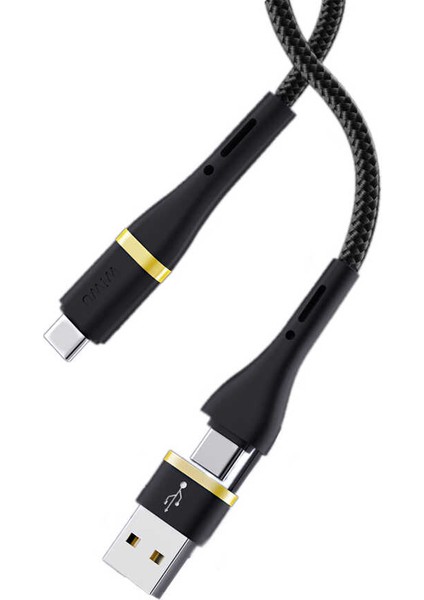 Elite ED-106 2 In 1 Type-C Pd & USB Kablo 3A Hızlı Şarj Kablosu Data Kablo