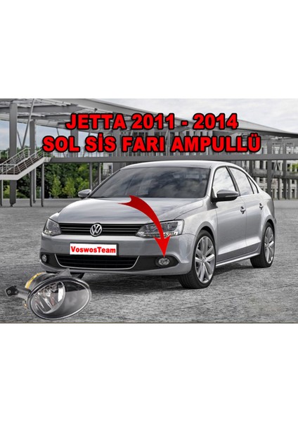Volkswagen Golf6 - Jetta - Caddy Sis Farı Sol Ampullü Ön Şoför Tarafı - 5K0941699 fırsatları