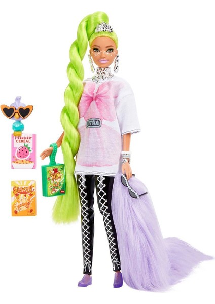 HDJ44 Barbie Extra - Neon Saçlı Bebek