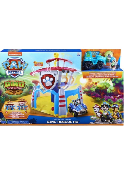 S01031999 Paw Patrol Dino Rescue Gözetleme Kulesi, 1figür ve 1 Araç Dahildir