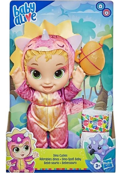 F0933 Baby Alive Dino Cuties Sarışın Bebessauro, Triceratops