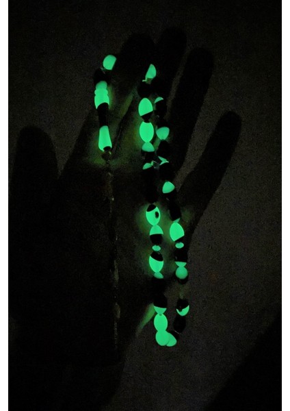 Fosforlu Kedi Göz Renk Cümbüşü Toz Kehribar Kombin Tesbih ve Bileklik DGN11195 modelleri