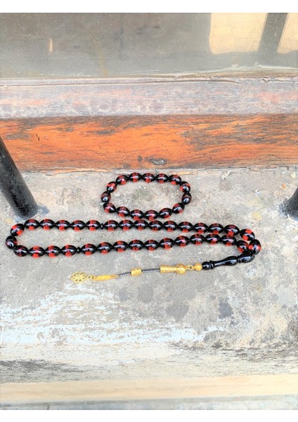 Sürmeli Toz Kehribar Kombin Tesbih ve Bileklik DGN11198 fiyatları