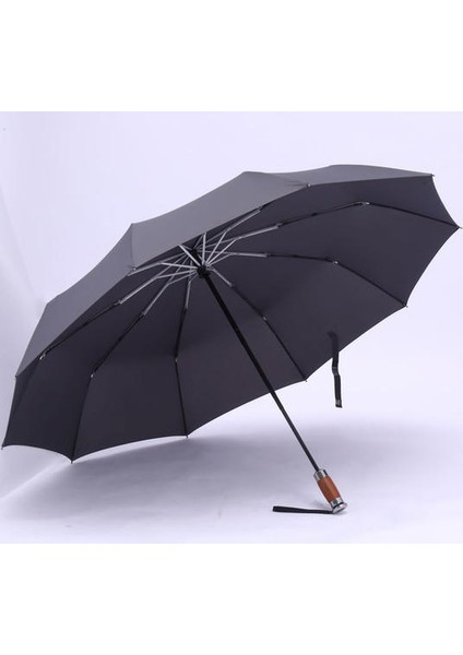 Hakiki Marka Büyük Katlanır Şemsiye Yağmur 1.2 Metre Iş Erkekler Otomatik Şemsiye Rüzgar Geçirmez Erkek Parasol Koyu (Siyah)