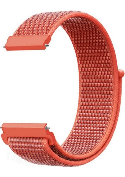 Samsung Galaxy Watch 42 mm Için Spor Dokuma Kordon Apricot Peach