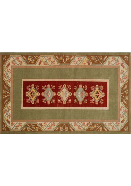 Gerçek El Dokuma Eskitme Vintage Halı 156 x 253CM 8793