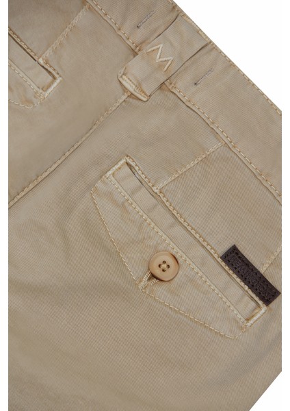 Kum Rengi Yazlık Çocuk Chino Pantolon