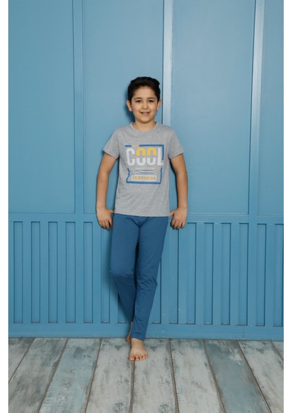 Çocuk Pamuk Kısa Kollu Pijama Takımı 20591G fiyatları