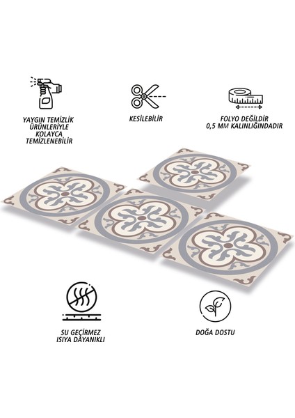 Kendinden Yapışkanlı Alaska 01 Desenli Pvc Karo 30x30 cm 11 Adet 1m2