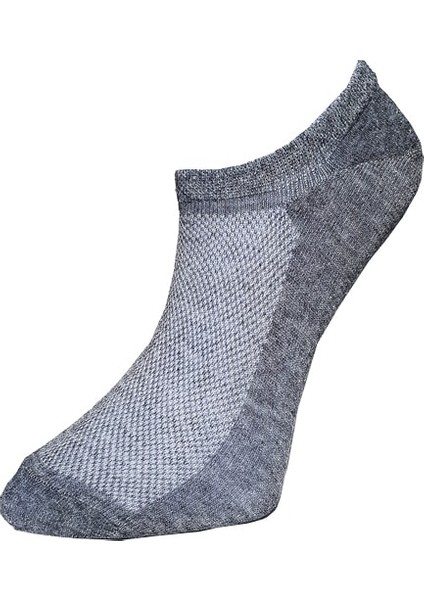 Gri Erkek Görünmez Çorap 6 Çift